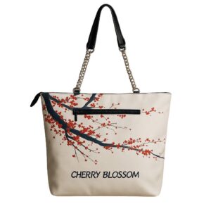 Cherry Blossom Woman Tote Bag