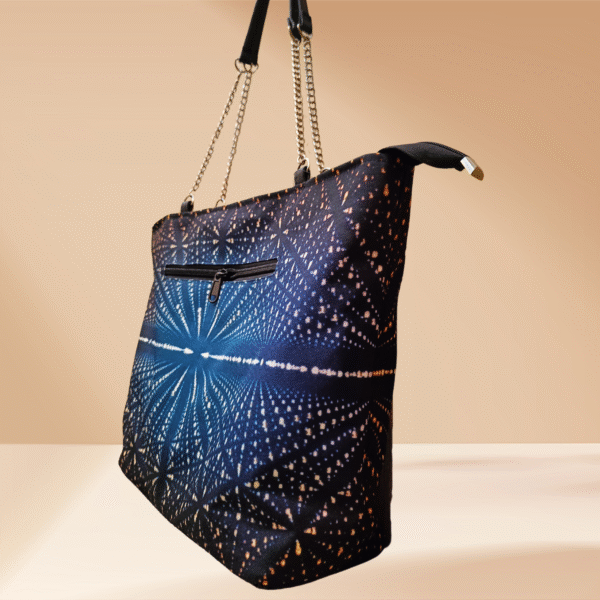 Blue Starburst Print Woman Tote Bag - Image 3