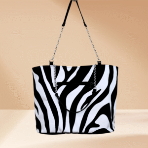 Modern Zebra Patterned Woman Tote Bag
