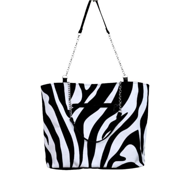 Modern Zebra Patterned Woman Tote Bag