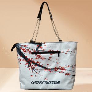 Cherry Blossom Woman Tote Bag