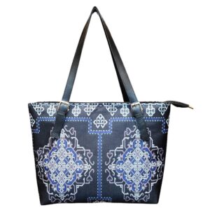 Dark Mini Patterned Tote