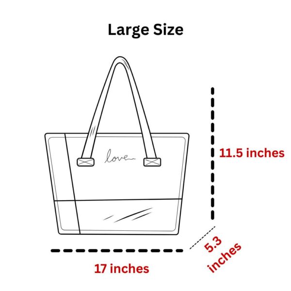 Purple Patterned Side Leather Large Tote - Image 8