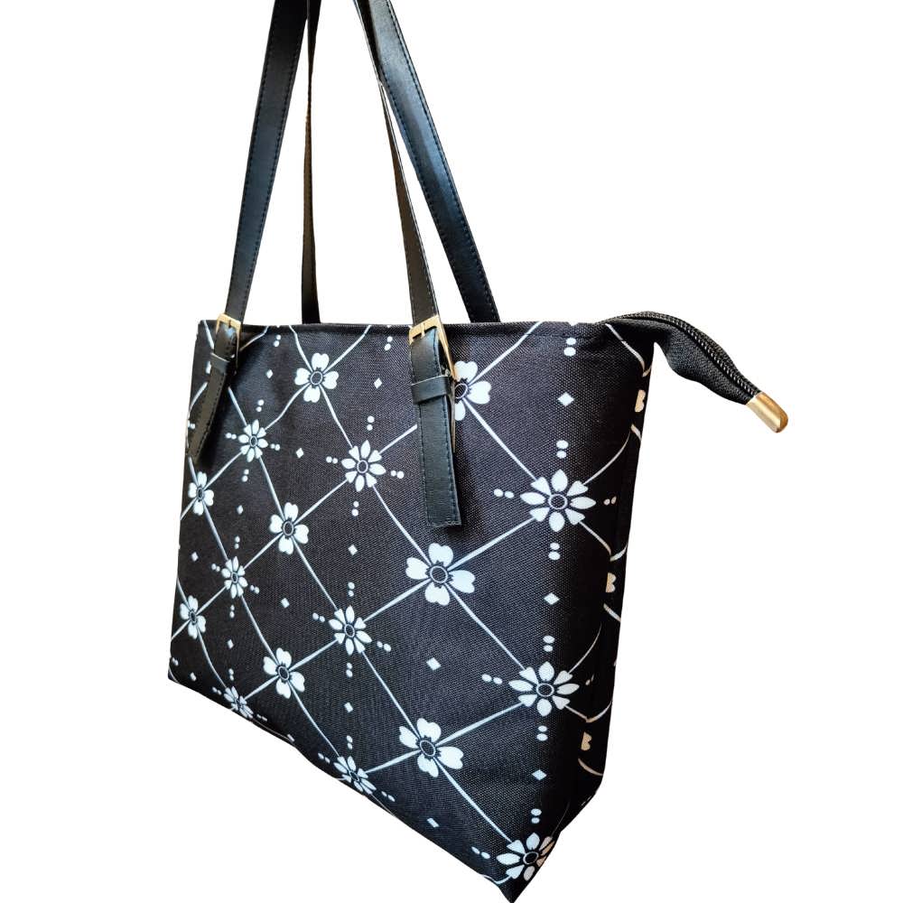 Black Mini Floral Cute Tote