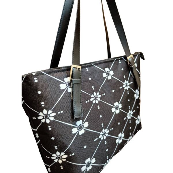 Black Mini Floral Cute Tote - Image 3