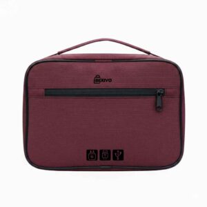 Large Waterproof Tech Organizer Pouch (Maroon)