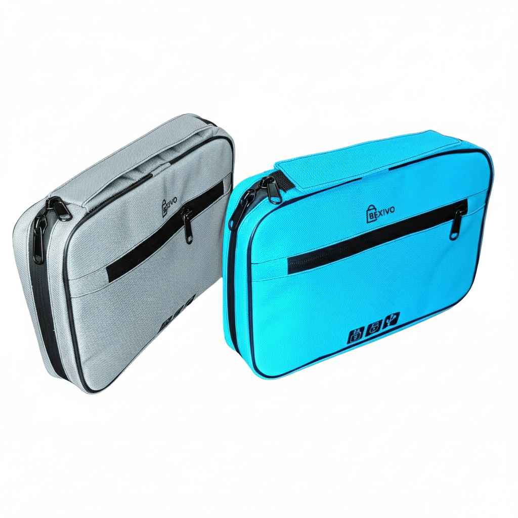 Large Waterproof Tech Organizer Pouch (Blue) - Image 4