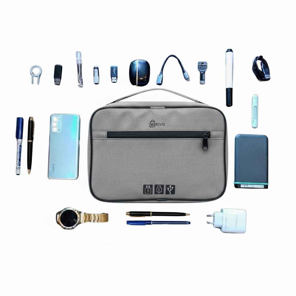 Large Waterproof Tech Organizer Pouch (Grey)