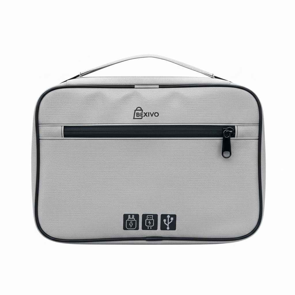 Large Waterproof Tech Organizer Pouch (Grey)